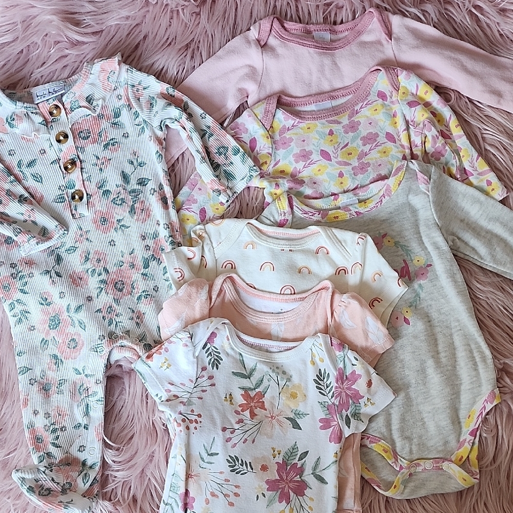 Bundle Floral and Pastel Kids One Piece Set